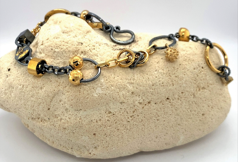 Goldplated layered Chain Braceletgold bracelets designer bracelet  bracelet combo wraparound of 3pcs for Women  Girls