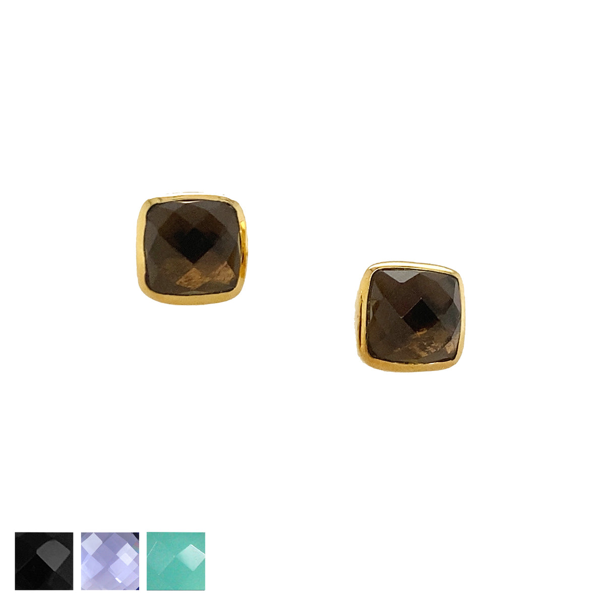 Square Studs - Gold