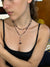 Multi Gemstone Necklace/Wrapped Bracelet with Ruby, Spinel, Grey Topaz - Long