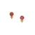 14k Gold Tourmaline and Diamond Studs