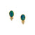 14k Gold Opal and Diamond Studs