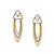 Black and 14k Gold Element Earrings with Champagne Diamond