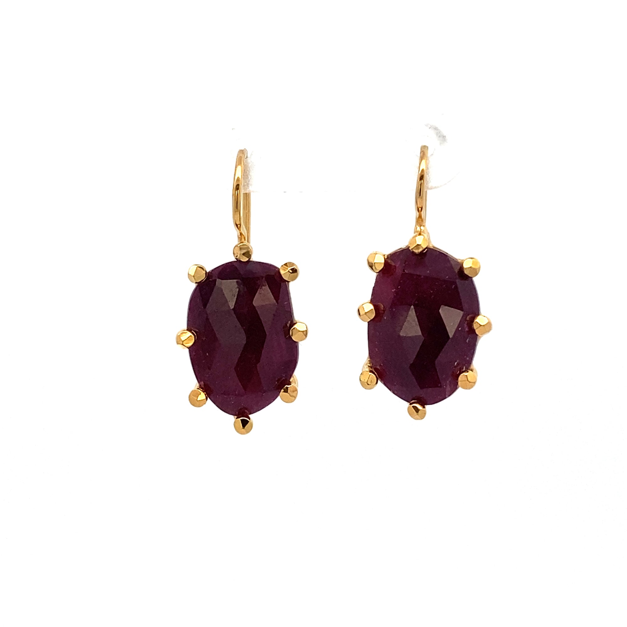 Deep Red Sapphires, Gold