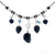 5 Stick Rose Cut Sapphire Necklace With Blue Topaz