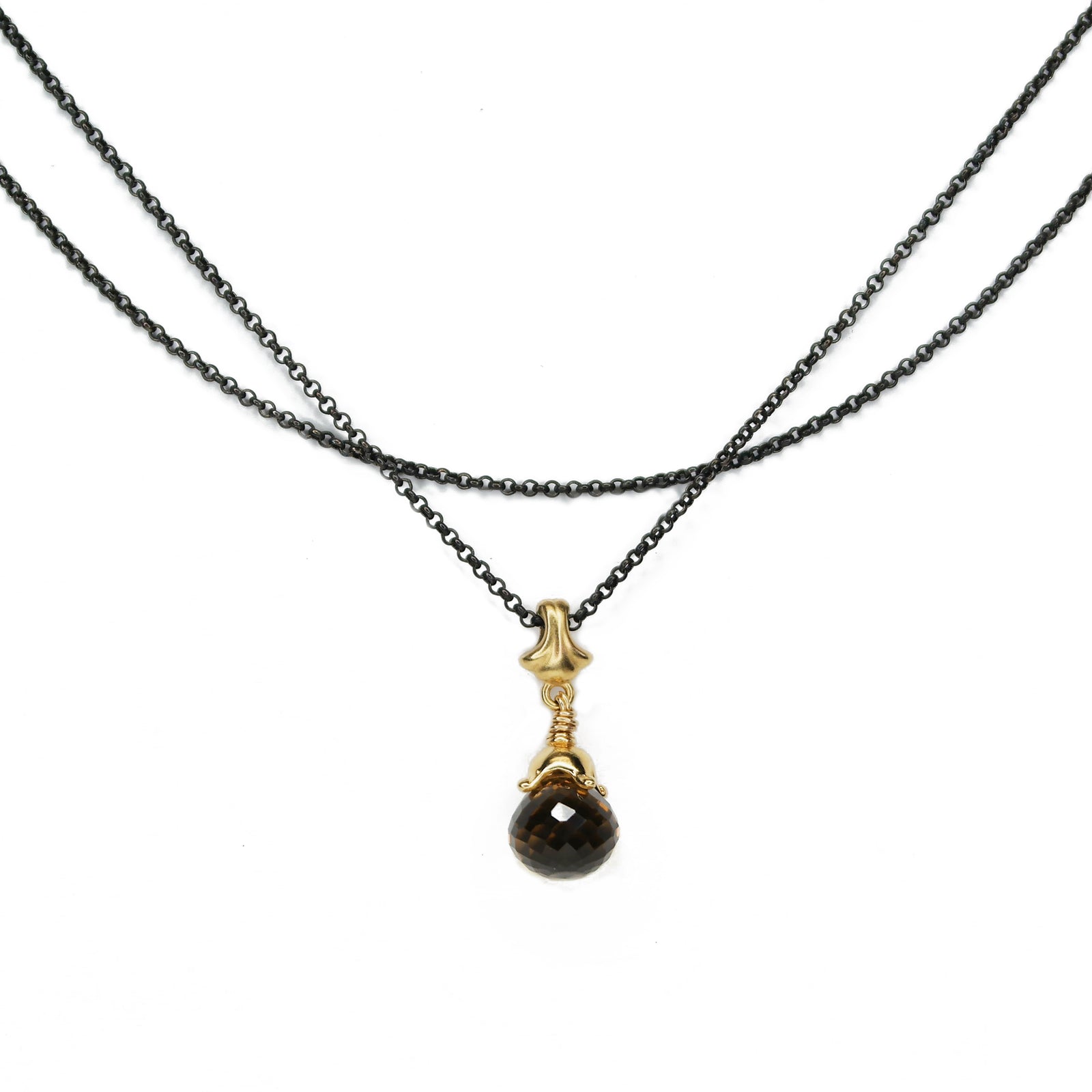 Smoky Teardrop Necklace