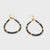 14k Gold Bead and Black Diamond Earrings