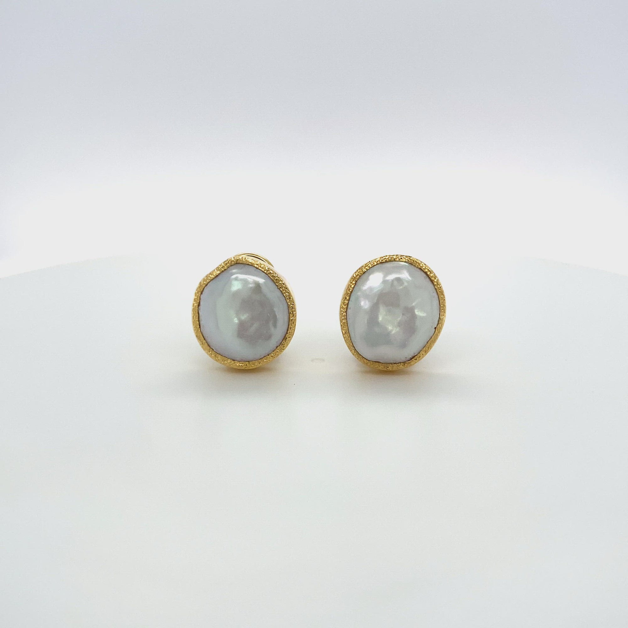 14k Baroque Pearl Post Earrings