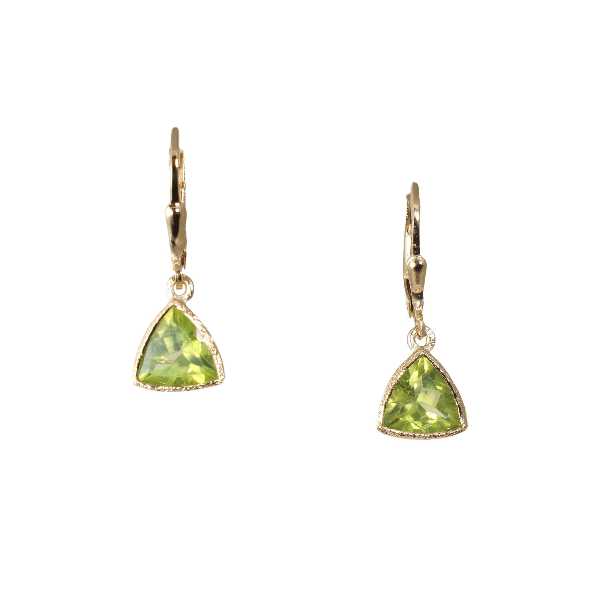 18k Vermeil Trillion Gemstone Earrings