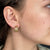 Gold Edge Post Hoops - Small Gold Post Earrings