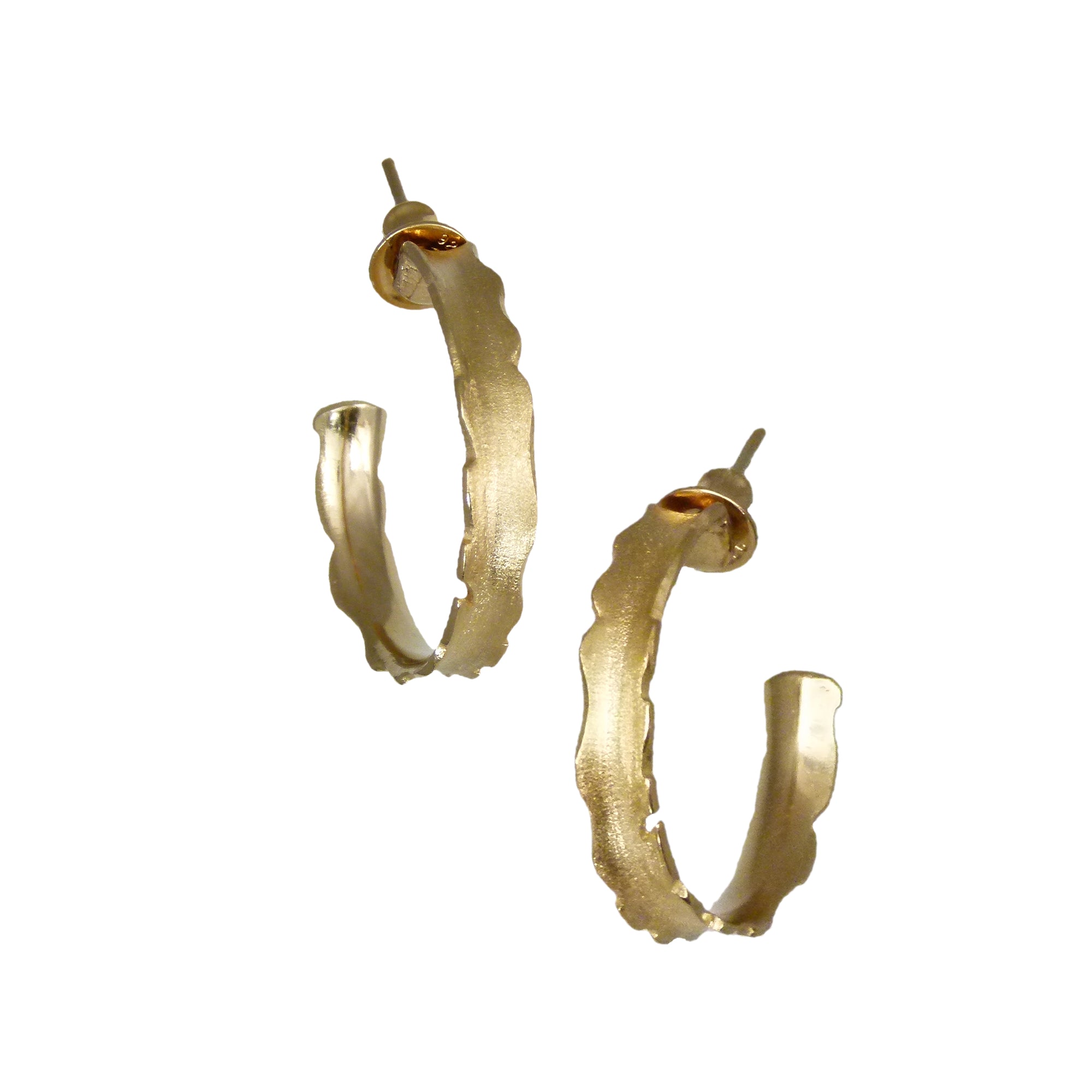 Unique Hoop Earrings, Gold - Multiple Sizes