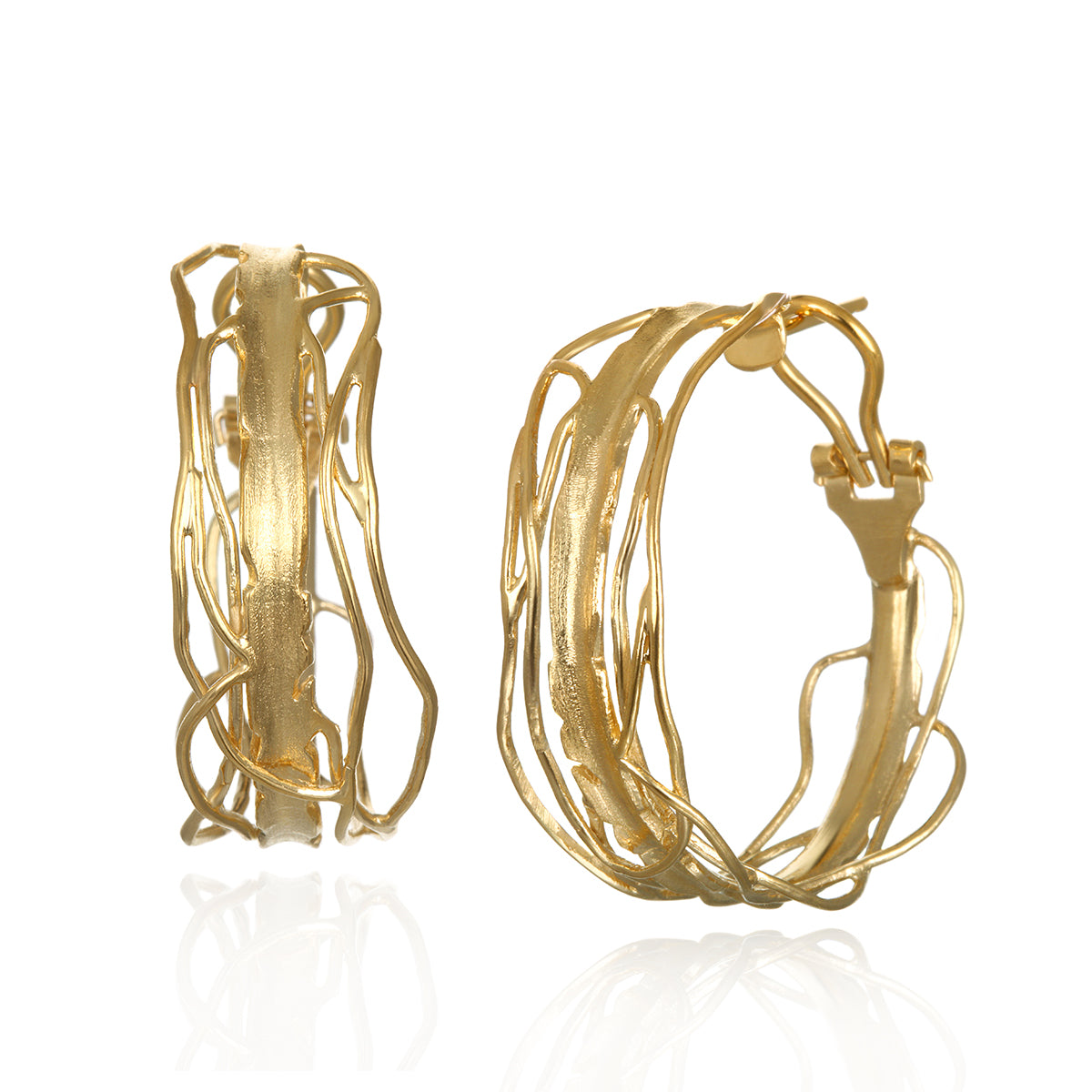 Medium Spiral Clip-On Hoop Earrings