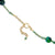 Gold Chrysocolla and Emerald Necklace