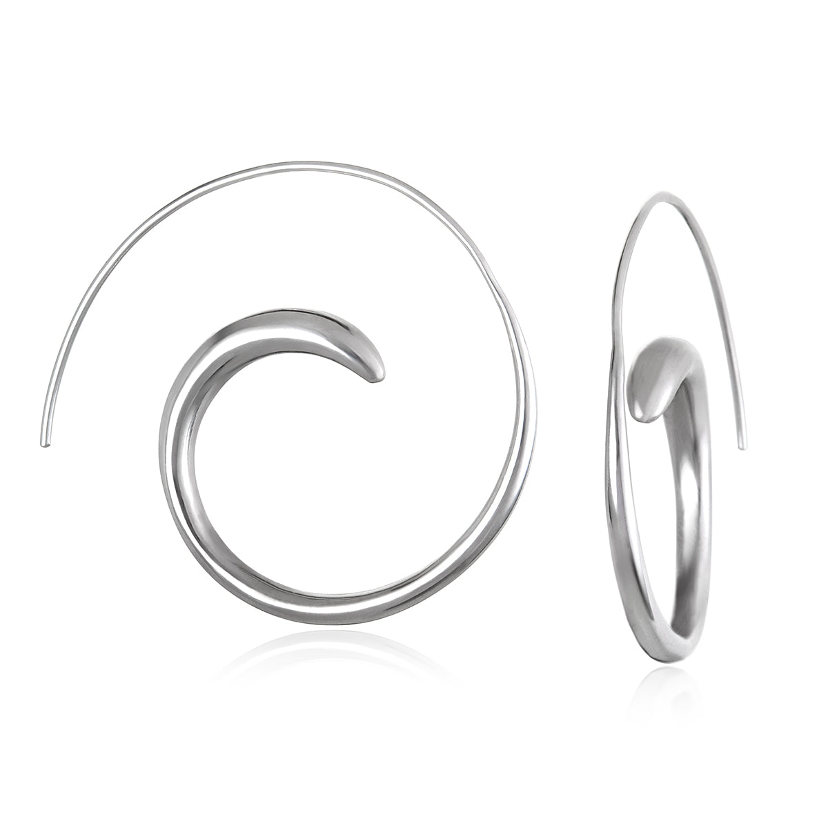 Mini Eternity Hoop Earrings in Titanium | Maison Miru