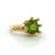 14K Peridot and Diamond Crown Ring