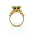 14K Peridot and Diamond Crown Ring