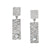 2 Tab Textured Earrings with White Sapphire