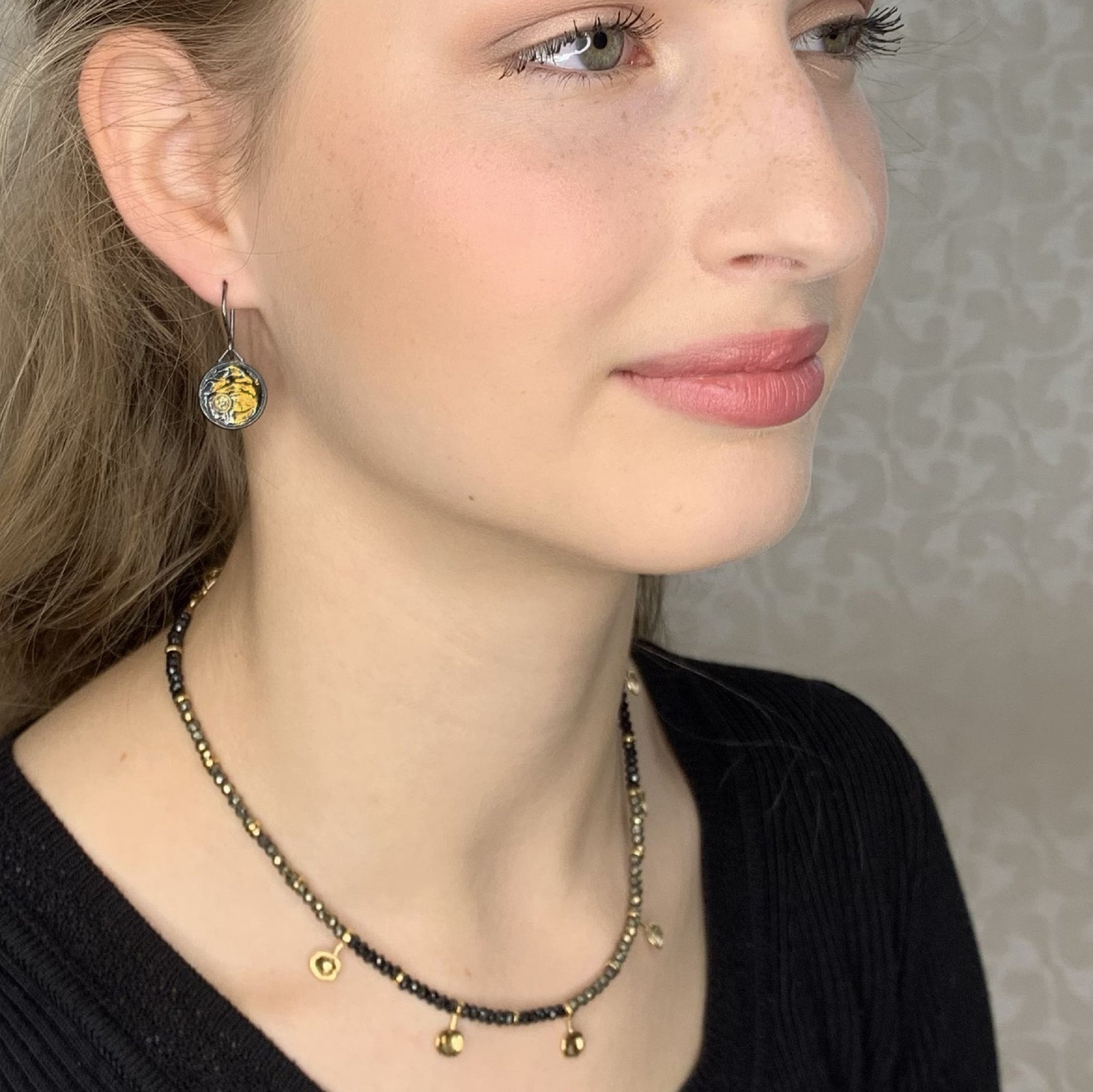 Spinel and Gold Water Cast Necklace