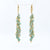 Emerald and Gold Waterfall Dangle Earrings