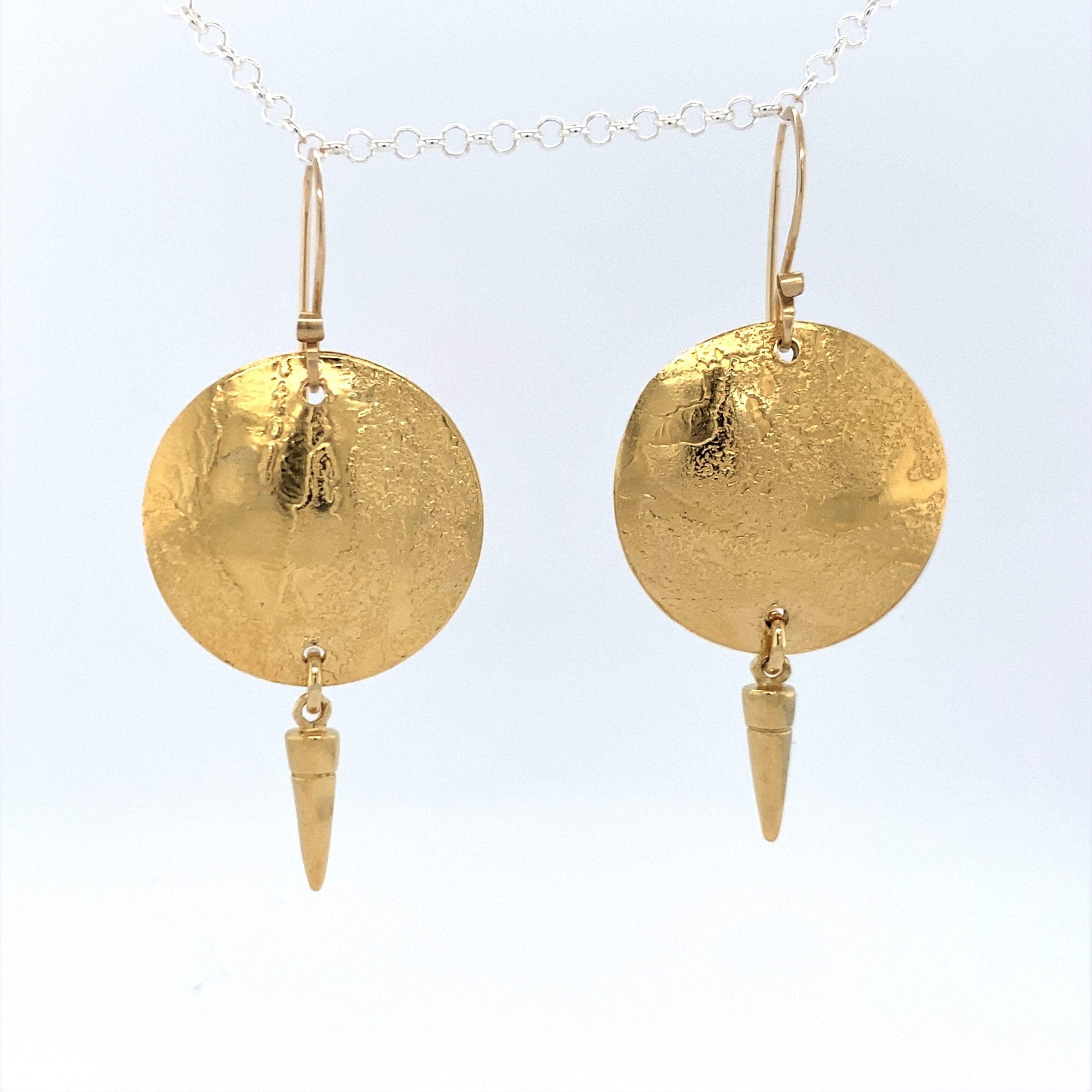 14k Gold Post Earrings - Omega Clip Earrings - Q Evon Fine Jewelry