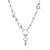 White Rhodium Plumb Bob Sculpture Necklace