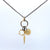 Triple Charm Mixed Metal Necklace