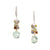 Gemstone Dangle Earrings with Iolite or Green Amethyst