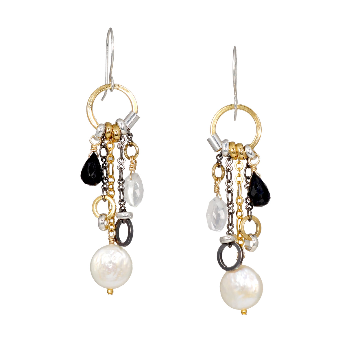 Long Drop Pearl Earrings