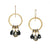 Pyrite Hammered Gold Earrings