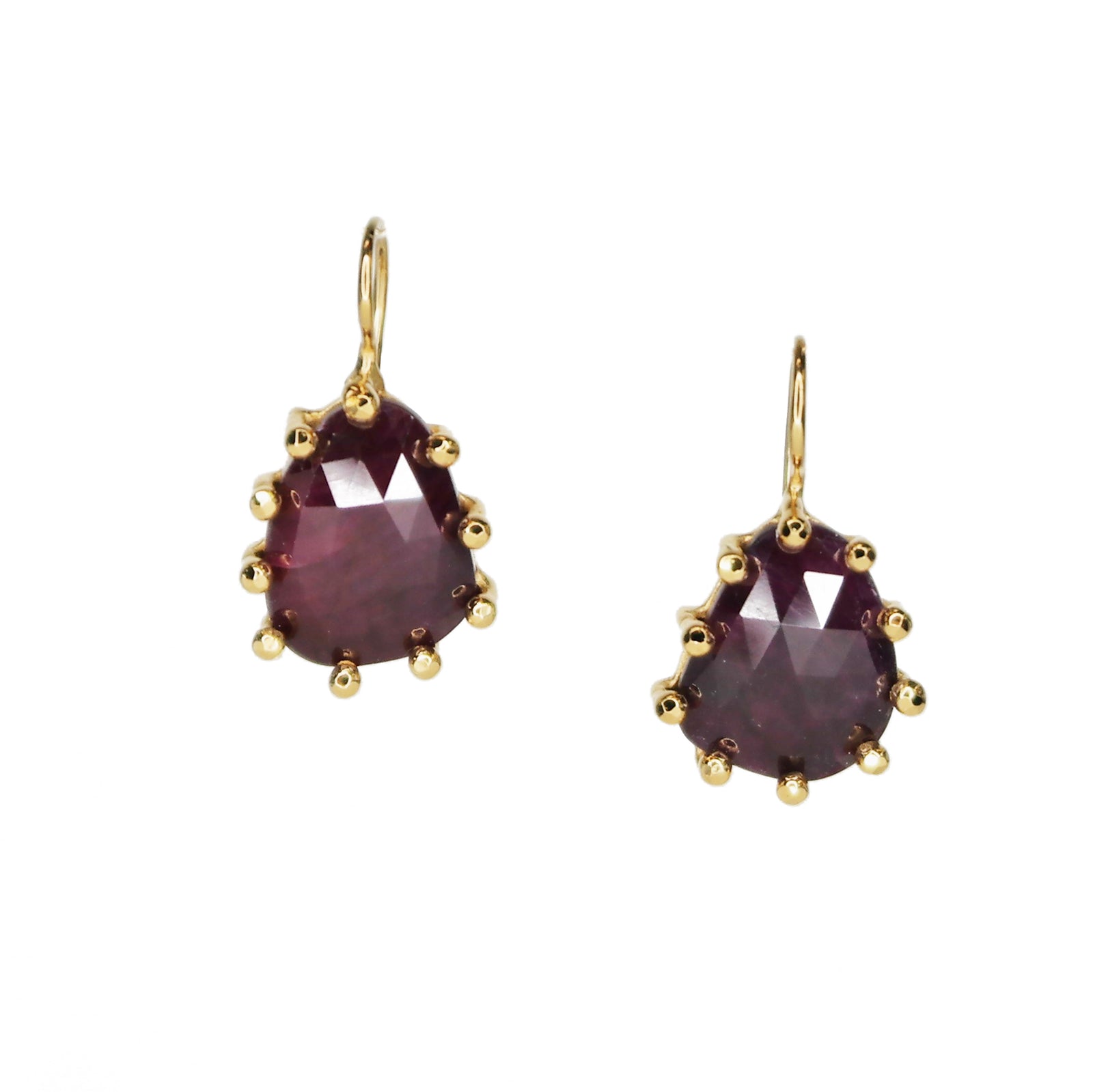 Deep Red Sapphires, Gold