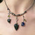 3 Stick Emerald & Blue Sapphire Necklace