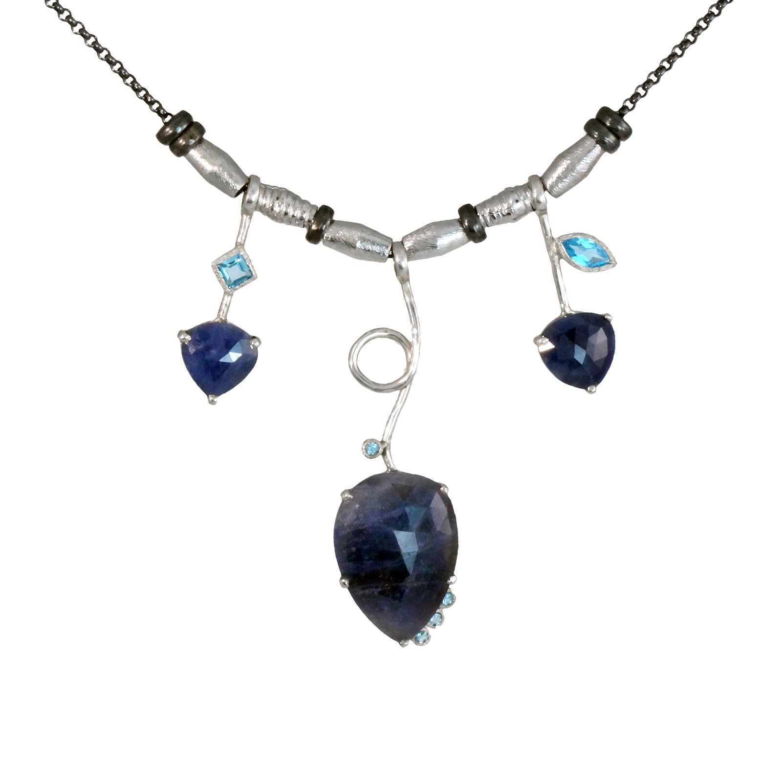 Sapphire Necklaces: Rose Cut Sapphires & Rough Sapphires | Q Evon