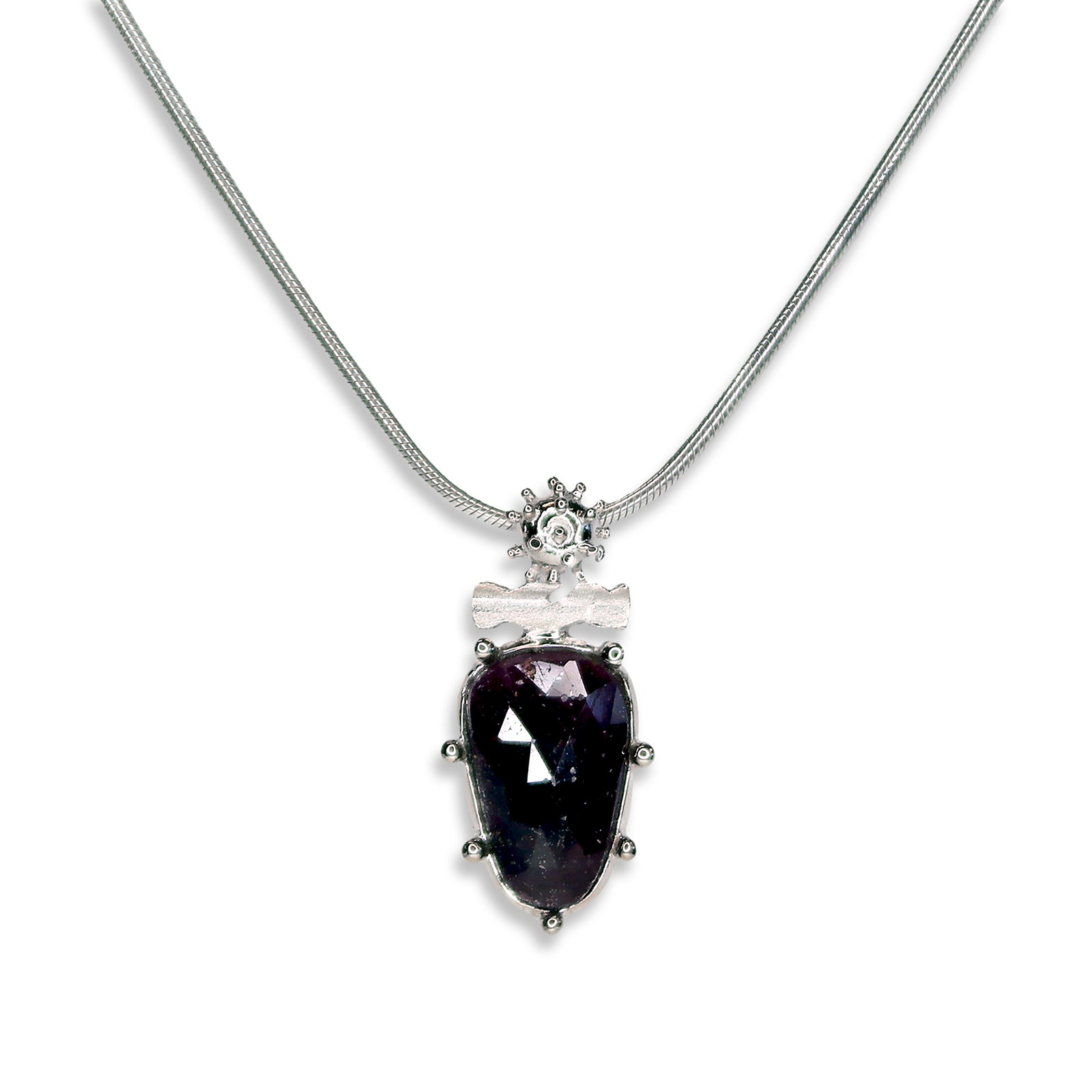 Deep Plum Sapphire Pendant