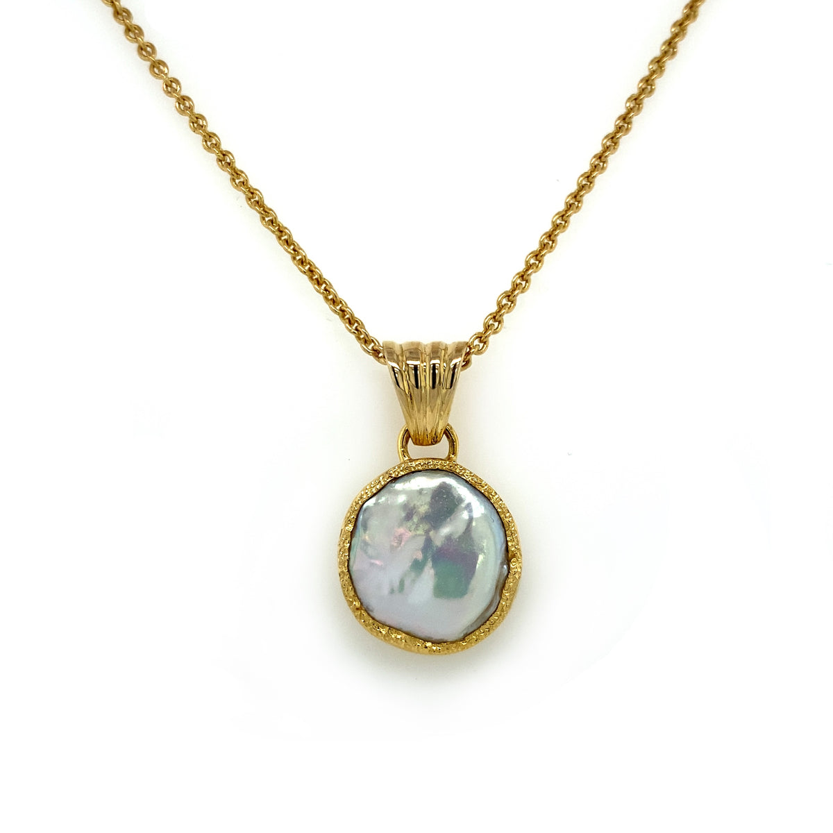 14k Baroque Pearl Pendant